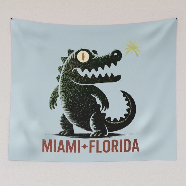 Item preview, ALIGATOR MANGA - MIAMI FLORIDA designed and sold by Big Bang Canvas.