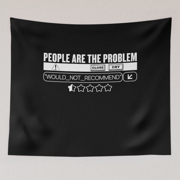 Item preview, People Are the Problem Shirt – Funny Anti-Social Meme Tee – Would Not Recommend 1-Star Rating T-Shirt – Dark Humor Gift for Introverts” designed and sold by Teeshart.