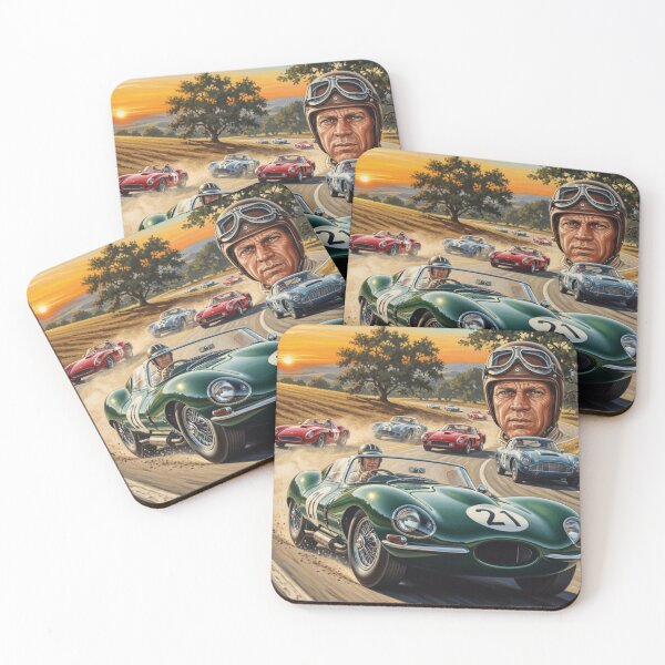 Item preview, Speed, Style & Cool – Steve McQueen on the Track - Classic Car Poster Art designed and sold by Art's Diner.