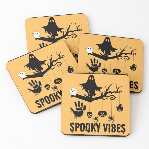 Item preview, Creepy Spooky Vibes | Haunted Ghost & Pumpkin Art designed and sold by alkareem-ca.