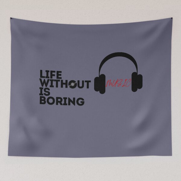 Item preview, Life without Music is boring designed and sold by ChooseAndPrint.