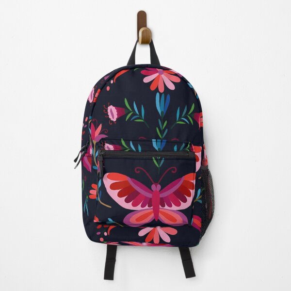 Item preview, Pink Otomi Butterfly with Mexican Folk Flowers designed and sold by DouglasChoosen.
