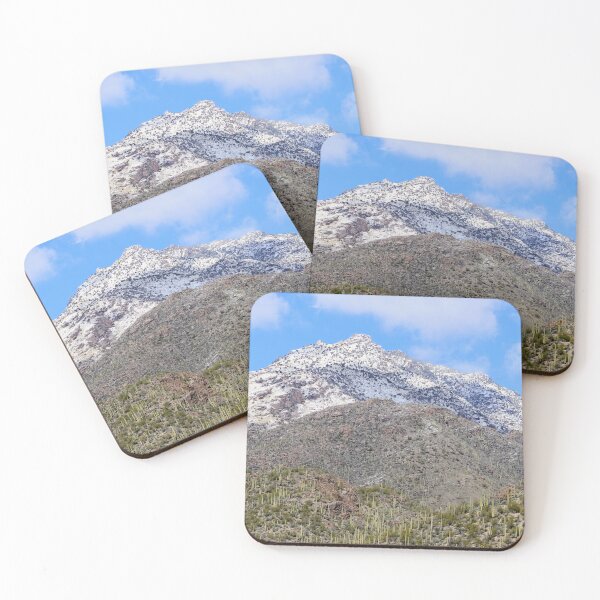 Item preview, Saguaro Cacti Snow Time Background  designed and sold by simonjayphotos.