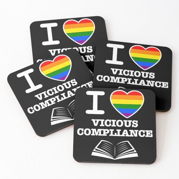 Item preview, I Love Vicious Compliance - White Lettering designed and sold by LavenderLibraryPress.