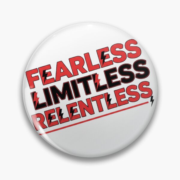 Item preview, Fearless Limitless Relentless Quote Sticker – Bold Minimal Typography designed and sold by Happyfreedom.