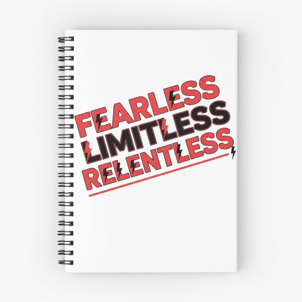 Item preview, Fearless Limitless Relentless Quote Sticker – Bold Minimal Typography designed and sold by Happyfreedom.