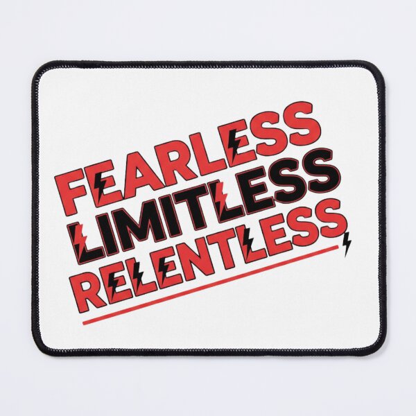 Item preview, Fearless Limitless Relentless Quote Sticker – Bold Minimal Typography designed and sold by Happyfreedom.