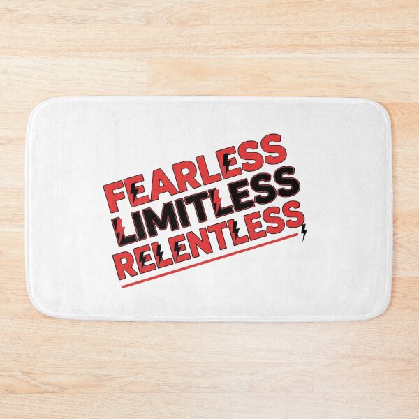 Item preview, Fearless Limitless Relentless Quote Sticker – Bold Minimal Typography designed and sold by Happyfreedom.