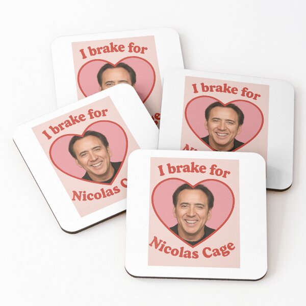 Item preview, I brake for nicolas cage birthday funny prank meme gift weird designed and sold by CheeseBlueprint.