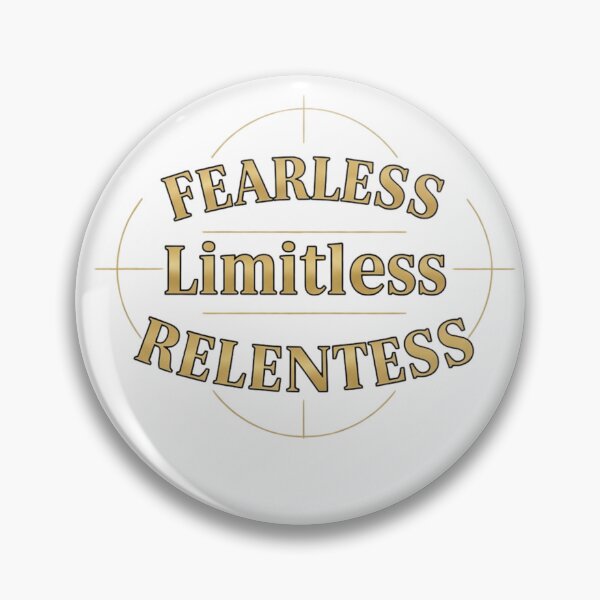 Item preview, Fearless Limitless Relentless Quote Sticker – Bold Minimal Typography designed and sold by Happyfreedom.