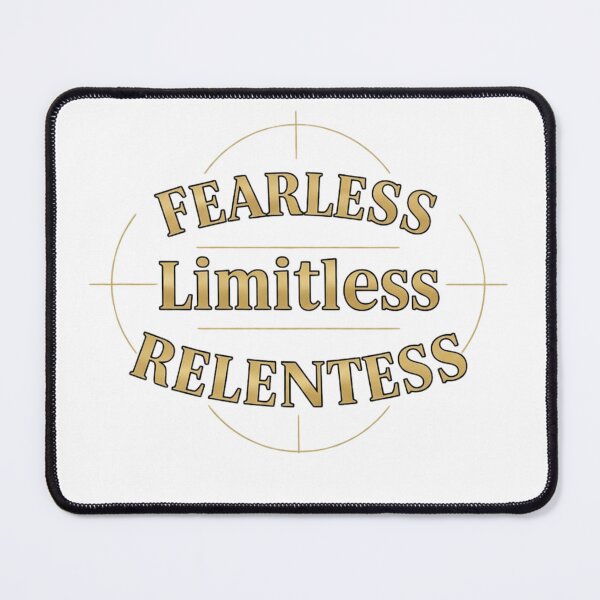 Item preview, Fearless Limitless Relentless Quote Sticker – Bold Minimal Typography designed and sold by Happyfreedom.