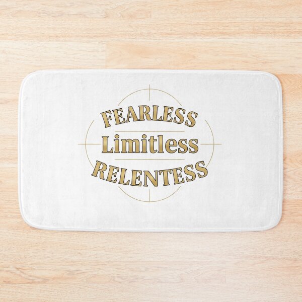 Item preview, Fearless Limitless Relentless Quote Sticker – Bold Minimal Typography designed and sold by Happyfreedom.