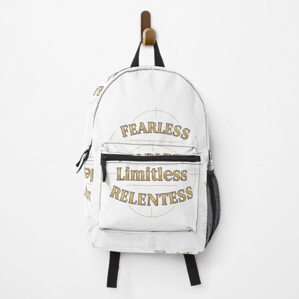 Item preview, Fearless Limitless Relentless Quote Sticker – Bold Minimal Typography designed and sold by Happyfreedom.