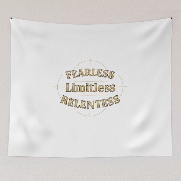 Item preview, Fearless Limitless Relentless Quote Sticker – Bold Minimal Typography designed and sold by Happyfreedom.