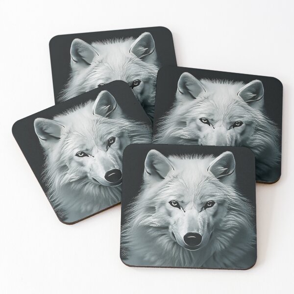 Item preview, White Wolf Portrait In Powerful Black And White  designed and sold by DEC02.