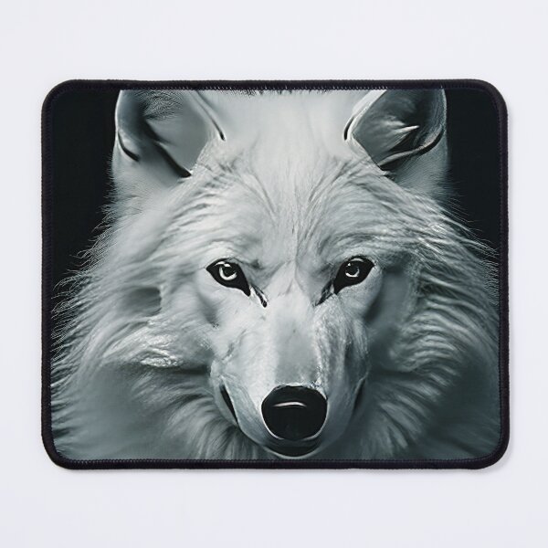 Item preview, White Wolf Portrait In Powerful Black And White  designed and sold by DEC02.