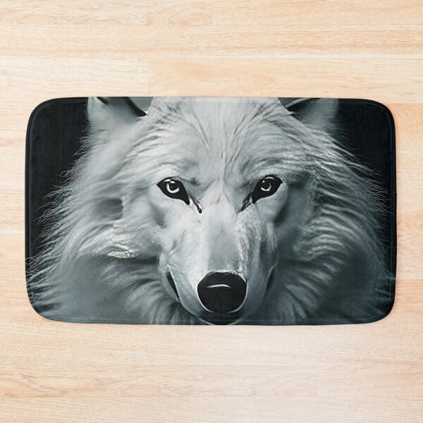 Item preview, White Wolf Portrait In Powerful Black And White  designed and sold by DEC02.