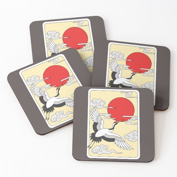 Item preview, Japanese Crane of Fortune | Hanafuda Card Art designed and sold by Oni & Ocha.