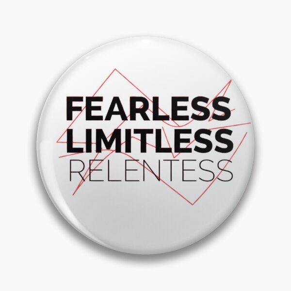 Item preview,  Fearless Limitless Relentless Quote Sticker – Bold Minimal Typography designed and sold by Happyfreedom.