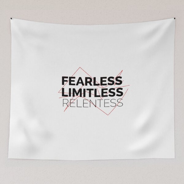 Item preview,  Fearless Limitless Relentless Quote Sticker – Bold Minimal Typography designed and sold by Happyfreedom.