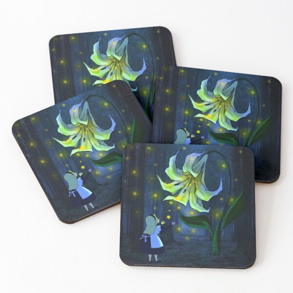 Item preview, Girl in the night sky playing with a flower designed and sold by Dynamight-01.
