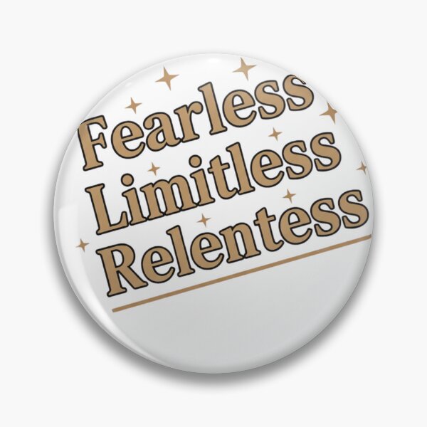 Item preview, Fearless Limitless Relentless Quote Sticker – Bold Minimal Typography designed and sold by Happyfreedom.