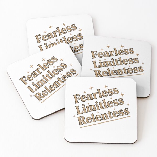 Item preview, Fearless Limitless Relentless Quote Sticker – Bold Minimal Typography designed and sold by Happyfreedom.