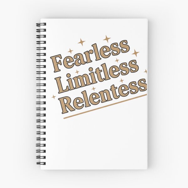 Item preview, Fearless Limitless Relentless Quote Sticker – Bold Minimal Typography designed and sold by Happyfreedom.