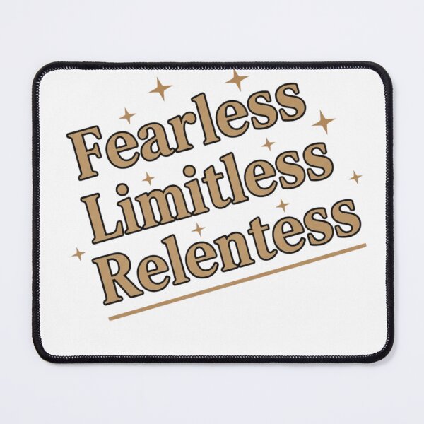 Item preview, Fearless Limitless Relentless Quote Sticker – Bold Minimal Typography designed and sold by Happyfreedom.