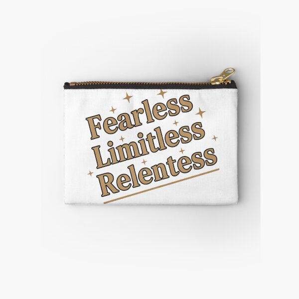 Item preview, Pegatina con frase "Sin miedo, sin límites, implacable" - Tipografía minimalista audaz designed and sold by Happyfreedom.
