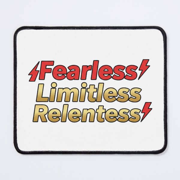 Item preview, Fearless Limitless Relentless Quote Sticker – Bold Minimal Typography designed and sold by Happyfreedom.