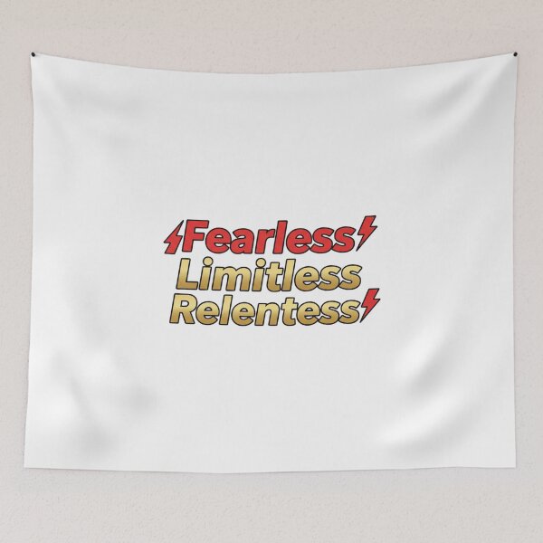 Item preview, Fearless Limitless Relentless Quote Sticker – Bold Minimal Typography designed and sold by Happyfreedom.