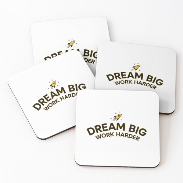 Item preview, Dream Big Work Harder Sticker – Bold Success Mindset Quote designed and sold by Happyfreedom.