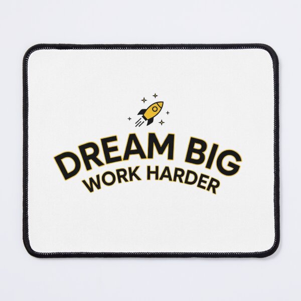 Artikelvorschau, Aufkleber „Dream Big Work Harder“ – Zitat zur mutigen Erfolgsmentalität entworfen und verkauft von Happyfreedom.