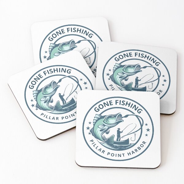 Item preview, Gone Fishing Pillar Point Harbor Half Moon Bay designed and sold by HalfMoonBayShop.