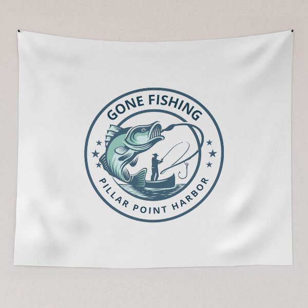 Item preview, Gone Fishing Pillar Point Harbor Half Moon Bay designed and sold by HalfMoonBayShop.