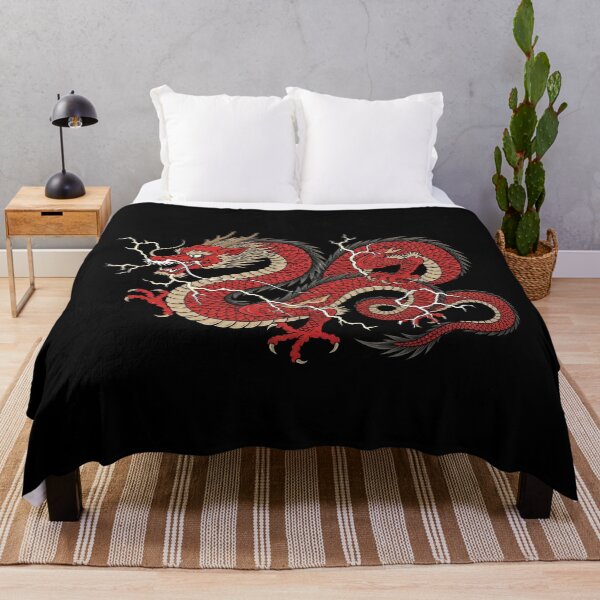 Item preview, Japanese Thunder Dragon | Red Mythical Beast designed and sold by Oni & Ocha.