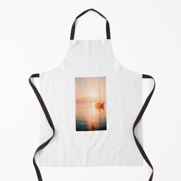 Item preview, Serene Sunset Over the Sea with Boat – Impressionist Art designed and sold by natthaaekf.