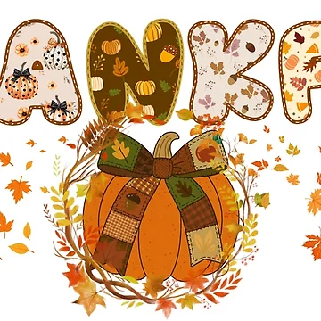 Artwork thumbnail, Thankful Fall Patchwork by Nacho Average Designs