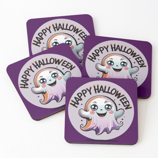 Item preview, Happy Halloween Cute Ghost Round Sticker designed and sold by colorleafz.