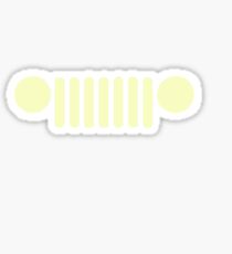 Yellow jeep grill Sticker