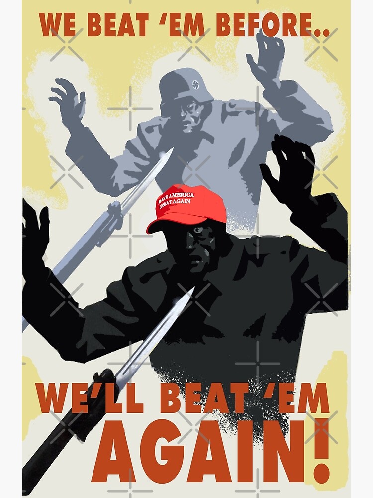 We beat 'em before... we'll beat Metal Print for by i124nk8 | Redbubble