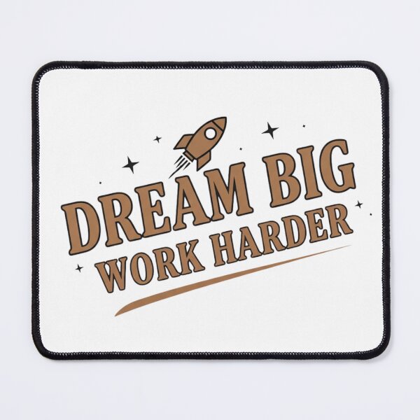 Artikelvorschau, Aufkleber „Dream Big Work Harder“ – Zitat zur mutigen Erfolgsmentalität entworfen und verkauft von Happyfreedom.