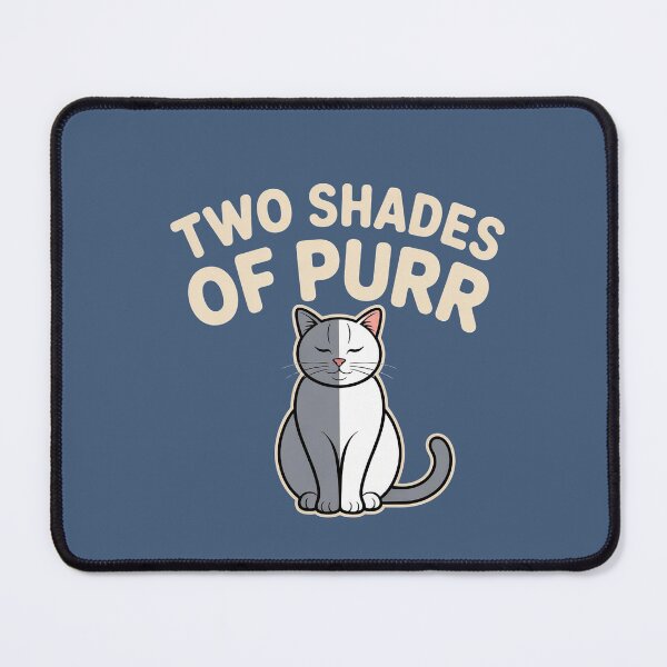 Item preview, Two Shades of Purr – Gray and White Cat Positive Vibes designed and sold by HolisticFurArt.