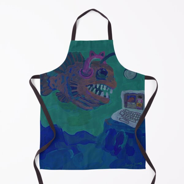 Item preview, angler fish listening to his favorite music (a discarded demo from an indie singer) designed and sold by guilhernunes.