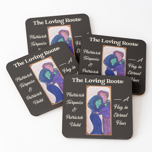 Item preview, The Loving Roots: Matriarch Turquoise & Patriarch Violet — A Hug in Eternal Hues designed and sold by Sibyl-Arts.