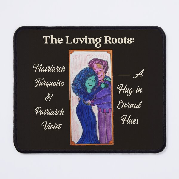 Item preview, The Loving Roots: Matriarch Turquoise & Patriarch Violet — A Hug in Eternal Hues designed and sold by Sibyl-Arts.