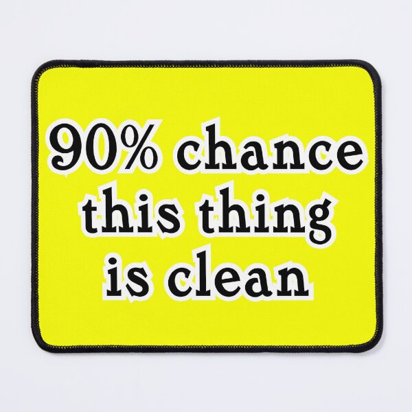 Item preview, 90% chance this shirt/thing/person is clean, yellow background designed and sold by mntimg.