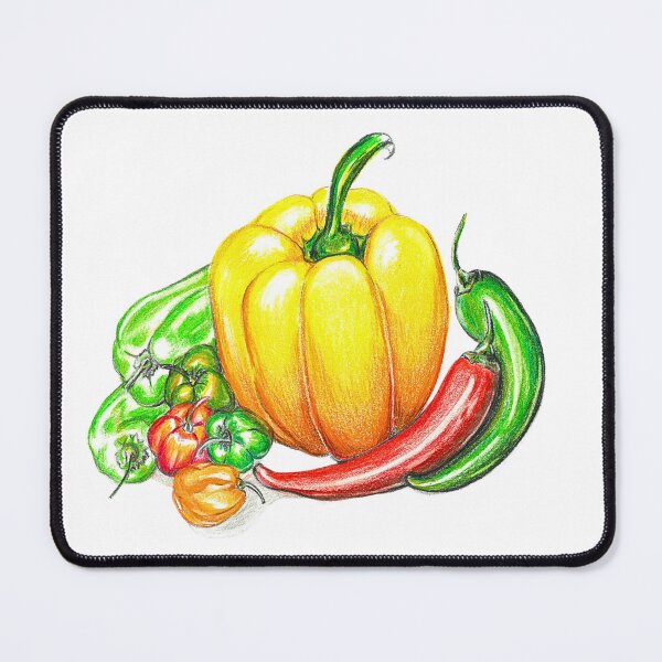 Item preview, Rainbow Harvest Bell Peppers designed and sold by CosmicNectarArt.