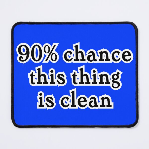Item preview, 90% chance this shirt/thing/person is clean, blue background designed and sold by mntimg.